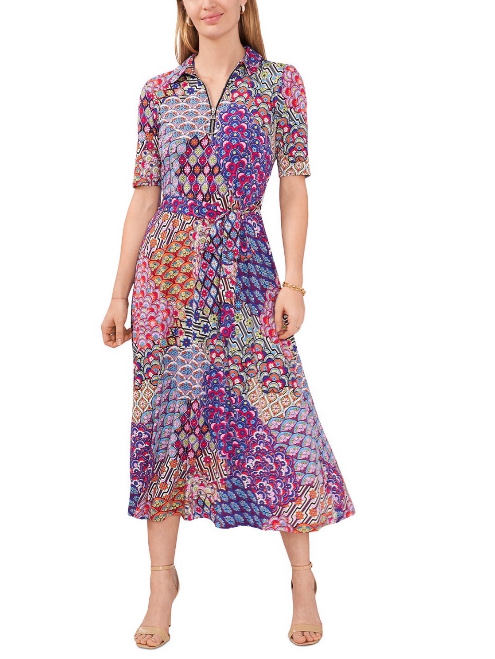 MSK Floral Midi Dress